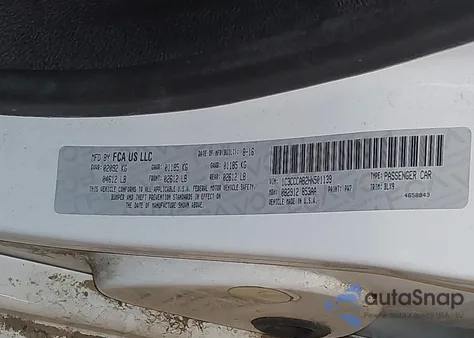 2017 Chrysler 200 Limited Platinum z USA, uszkodzony, nr VIN 1C3CCCAB2HN501139